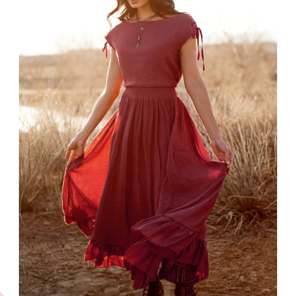 NWT XL mia joy boutique Gia Maxi Dress in Mesa Rose BOHO - Picture 12 of 12